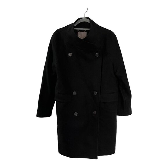 J.Crew by Nello Gori Size 6 Wool Cashmere Double Breasted Mid Length Pea Coat - Picture 1 of 8